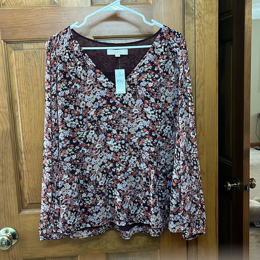 LOFT XL NWT long sleeve blouse